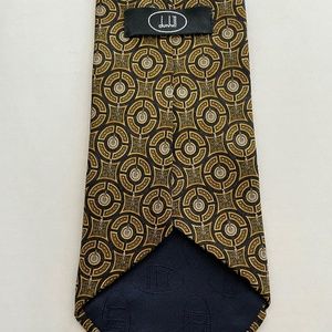 Mens Dunhill Silk Tie Circles Design